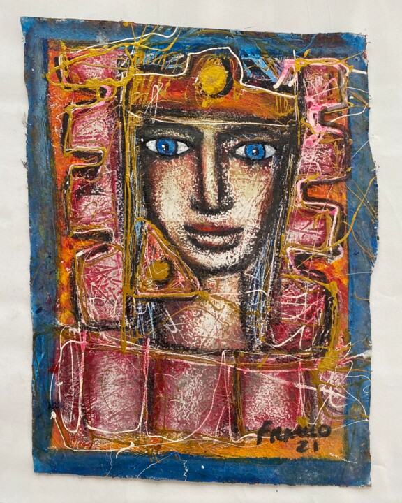 Mirada Encantadora 绘画, 17.7x13.8 in