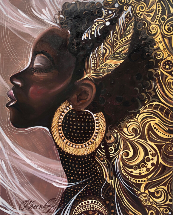 Pintura intitulada "«Ataro is a mystery»" por Olga Chernova, Obras de arte originais, Óleo Montado em Armação em madeira