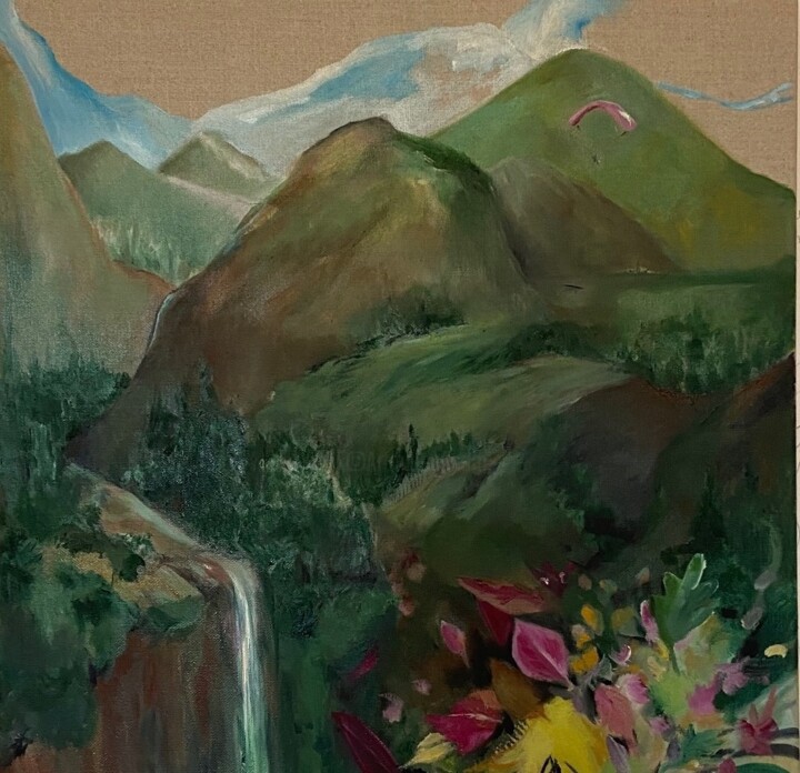 An heaven for a little girl 绘画, 15.8x15.8 in