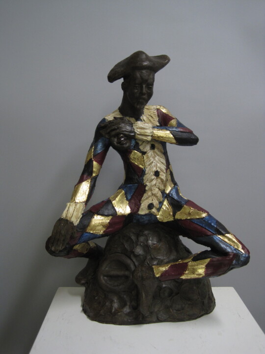 Arlecchino alchemico 雕塑, 14.6x10.2 in
