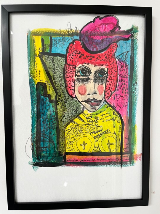 Painting titled "SONIA" by Frédérick Meunier, Original Artwork, Acrylic Mounted on Other rigid panel