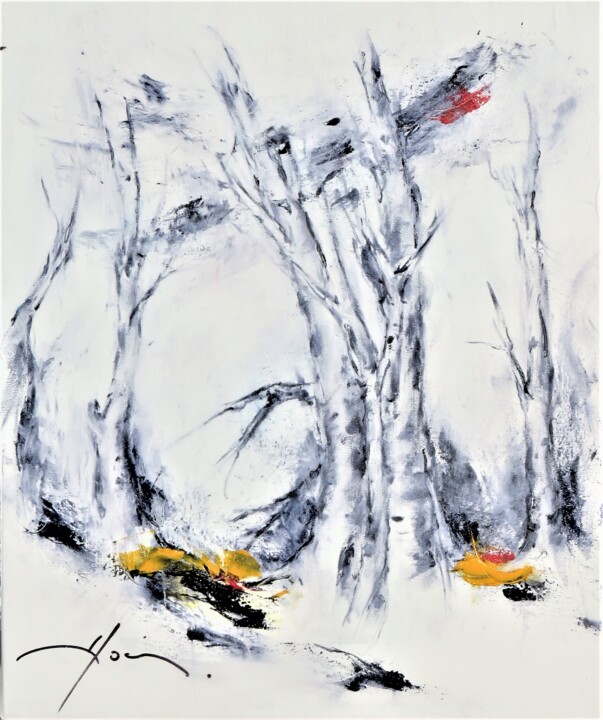 434_fin d'automne Painting, 21.7x18.1 in