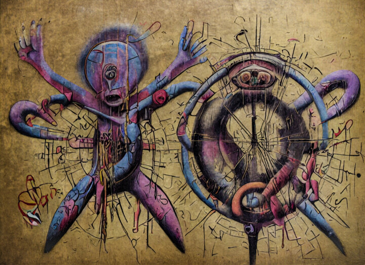 Graffiti No. 8 - Adam and Eve 数字艺术