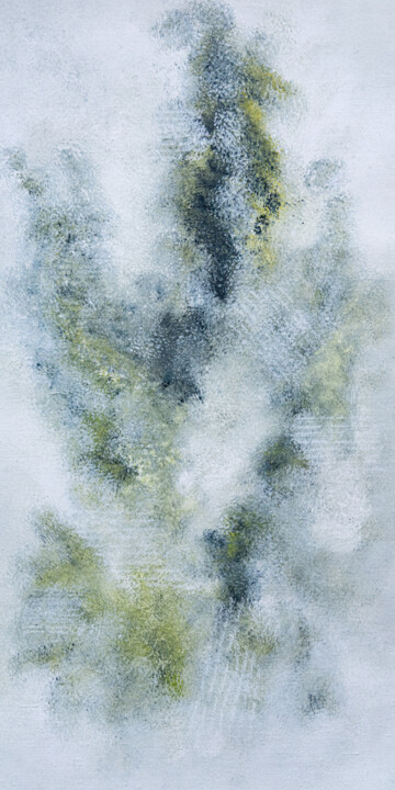 THE LIGHT OF THE SOUL - vertical abstraction, thought, abyss 绘画, 31.5x15.8 in