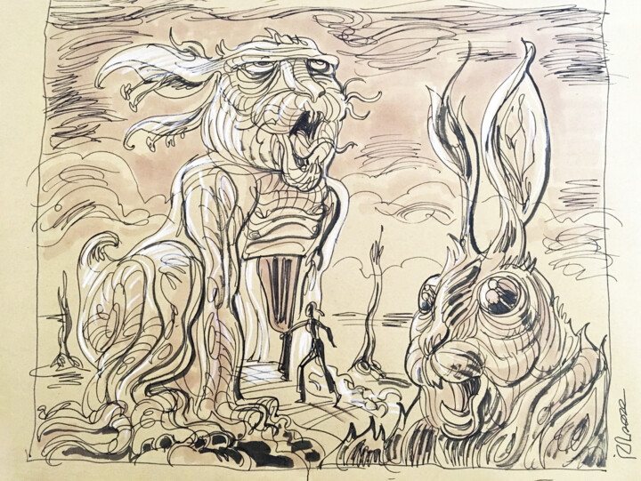 Bestiaire-Alice 图画, 9.8x13 in