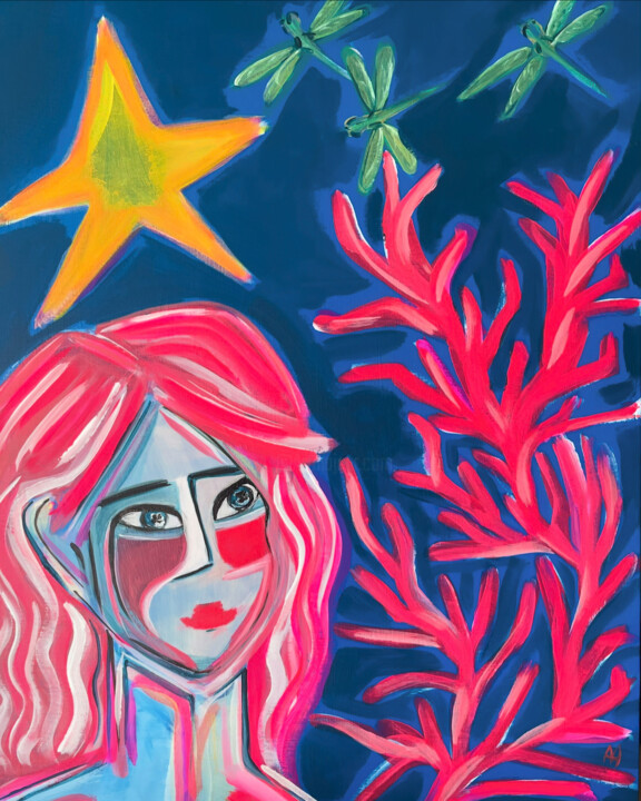 Les libellules 绘画, 27.6x19.7 in