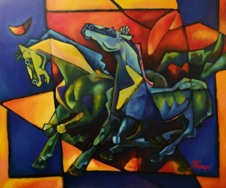 Light and shadow 绘画, 39.4x47.2 in