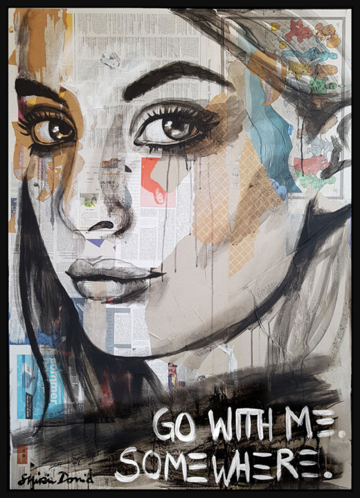 Painting titled "SOMEWHERE" by Shirin Donia, Original Artwork, Acrylic Mounted on Wood Panel