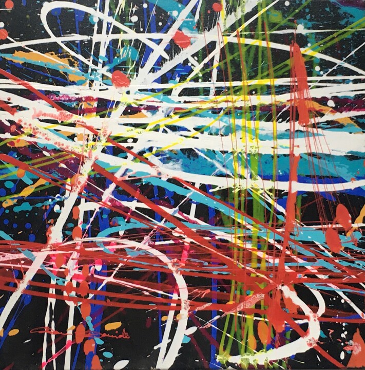 Peinture intitulée "Impulse 17 Bis" par Dam Domido, Œuvre d'art originale, Acrylique