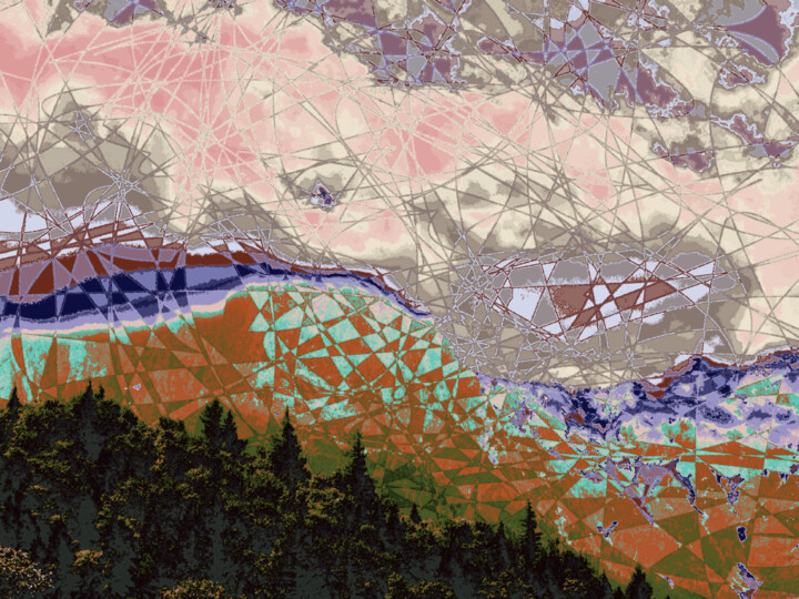 Digital Arts titled "Mostly Cloudy With…" by Ken Grzesik, Original Artwork, 2D Digital Work