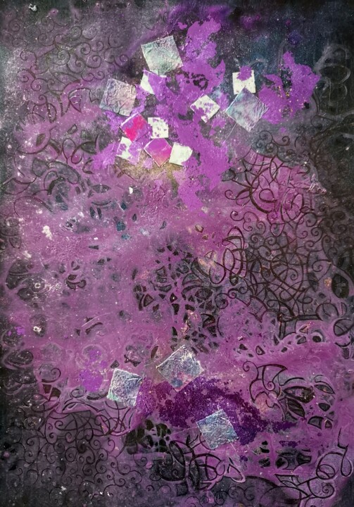 Purple Scape Collages, 11x4.7 in