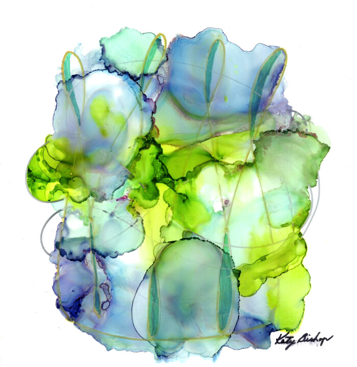 Schilderij getiteld "UNITY" door Katy Bishop, Origineel Kunstwerk, Inkt