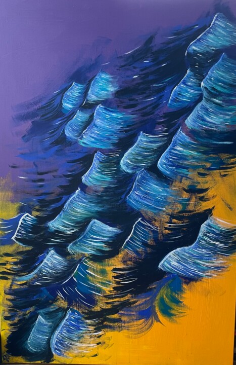 Peinture intitulée "Bodies of water: Jo…" par Els Devrieze, Œuvre d'art originale, Acrylique
