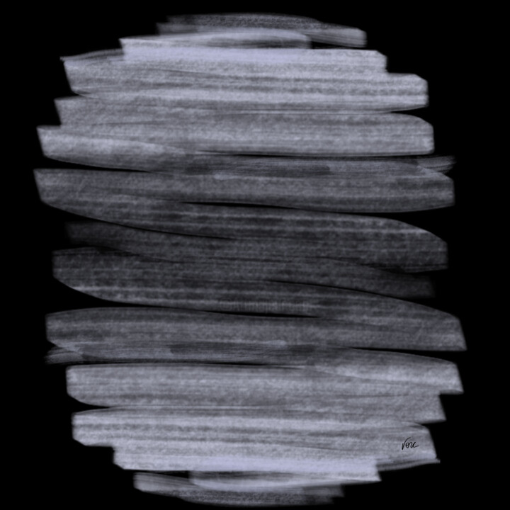 Monochrome - Swish 绘画, 48x48 in