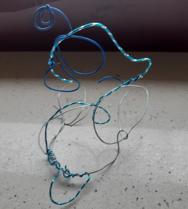 Sculptuur getiteld "Bonhome sculpture" door Balavoine Sophie, Origineel Kunstwerk, Draad