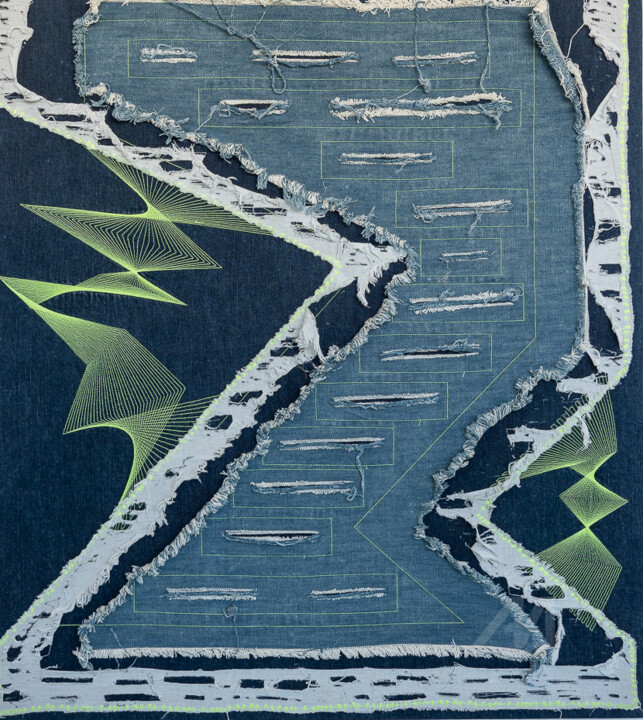 Fluo 纺织艺术, 39x32.7 in