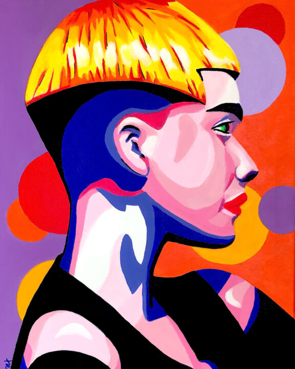 Peinture intitulée "Classy BoB" par Chanterax, Œuvre d'art originale, Acrylique Monté sur Châssis en bois