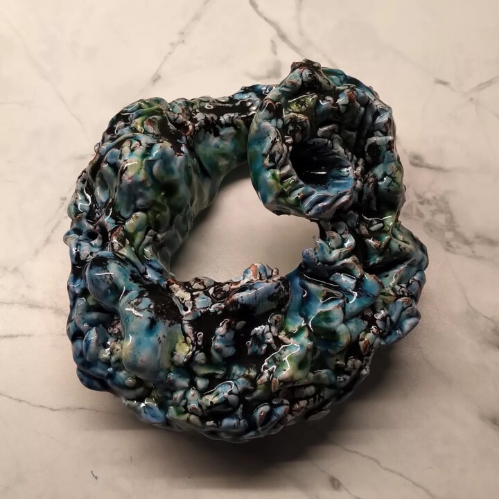 Scultura ceramica - Concrezione n.4. 雕塑, 3.5x7.1 in