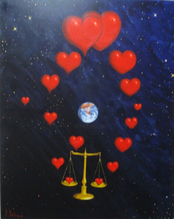 ETRE EN RELATION 绘画, 36.2x28.7 in