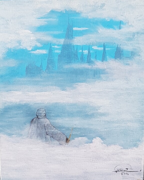 Dans la brume 绘画, 19.7x15.8 in