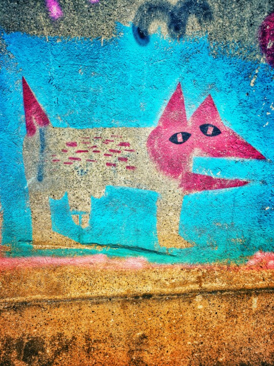 Digital Arts titled "Graffiti on the wall" by Maksym Syrota, Original Artwork, AI generated image