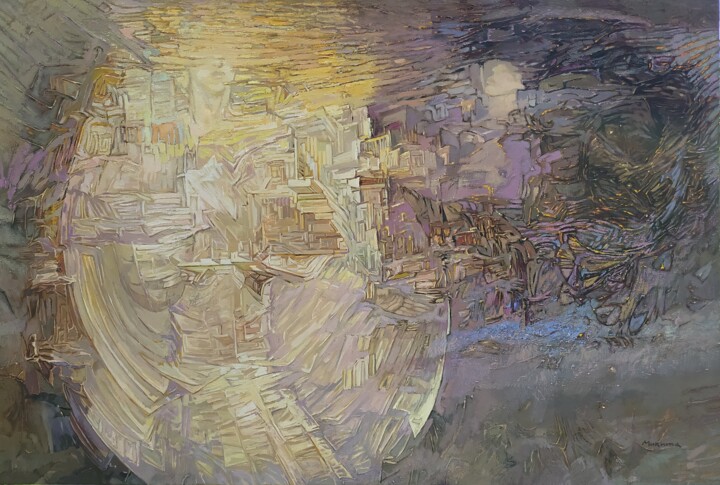 Утро и Ночь 绘画, 31.5x49.2 in