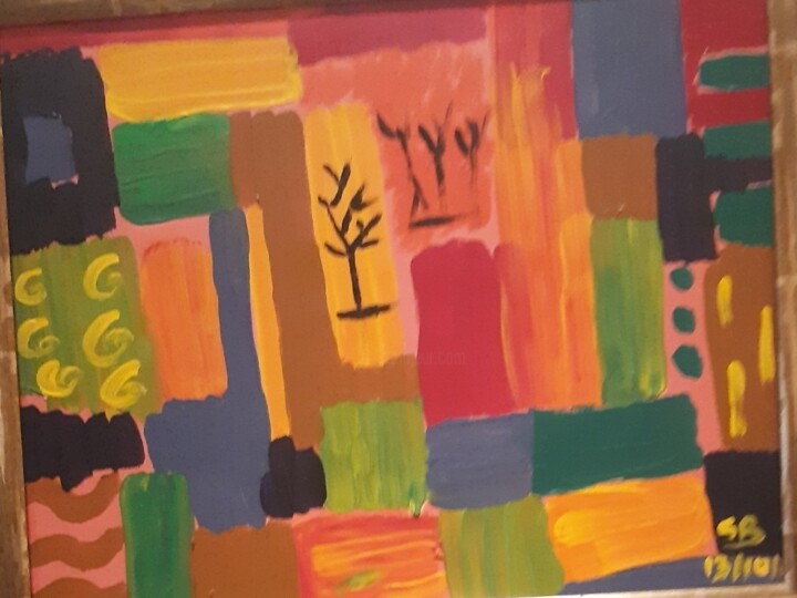 Peinture intitulée "étude de couleurs" par Balavoine Sophie, Œuvre d'art originale, Acrylique Monté sur Carton