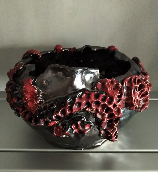 Vaso ceramica - Work n.9. 雕塑, 9.8x13.4 in