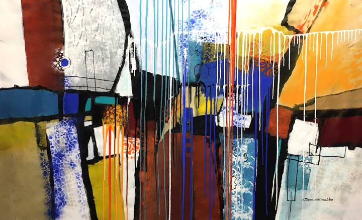 Painting titled "Step by step" by Dam Domido, Original Artwork, Acrylic