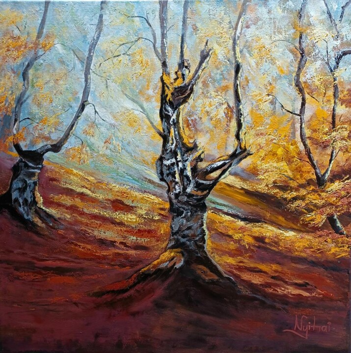 Autumn forest 绘画, 19.7x19.7 in