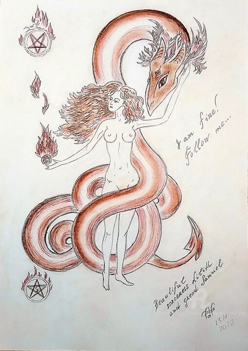 Dibujo titulada "The Beautiful Sorce…" por Karolina Ingo (Karolina Navi -Ingo), Obra de arte original, Lápiz