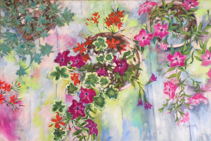 Peinture intitulée "Les choses simples" par Cathy Monnier, Œuvre d'art originale, Acrylique Monté sur Châssis en bois