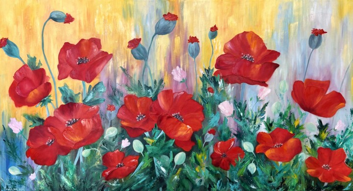 Painting titled "Sensations" by Karina Romanova (Clementina), Original Artwork, Oil