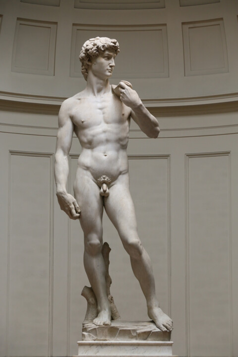 Skulptur mit dem Titel "David" von Michelangelo, Original-Kunstwerk, Stein