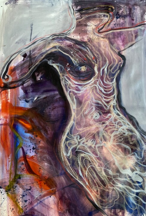 Girl in extase 绘画, 51.2x31.5 in