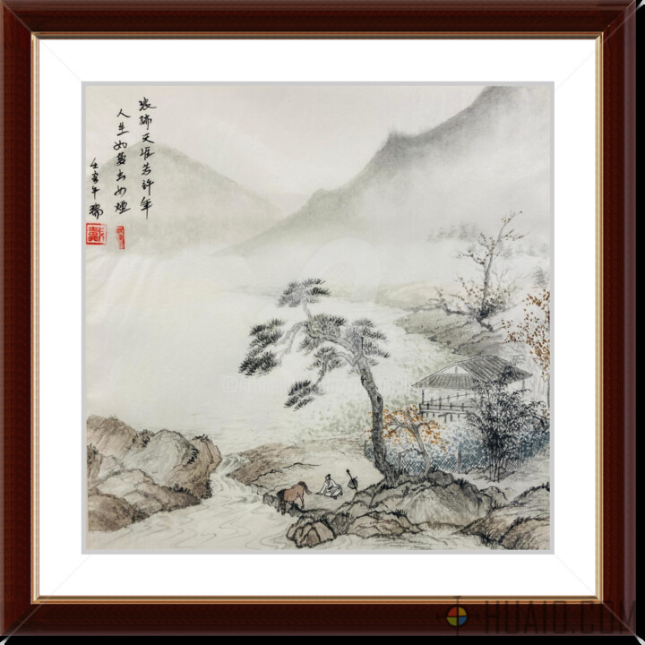 Painting titled "The Art of Zen - On…" by Rui Amblard, Original Artwork, Watercolor