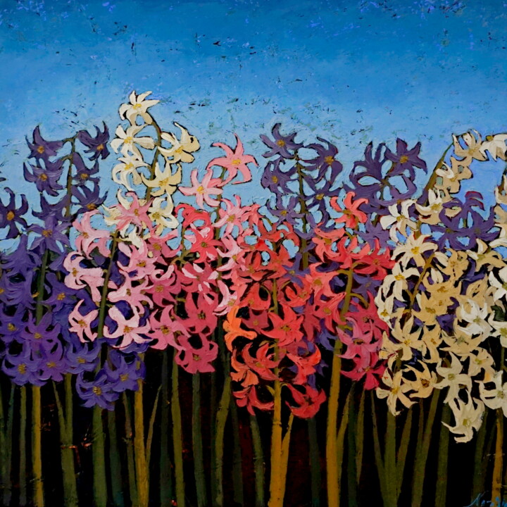 Hyacinths 绘画, 39.4x39.4 in