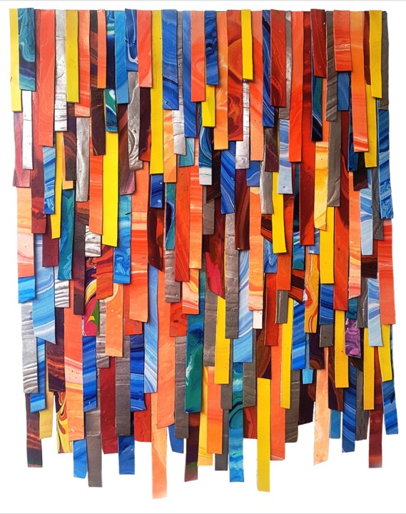Collages titled "Fringed" by Julee Latimer, Original Artwork, Acrylic