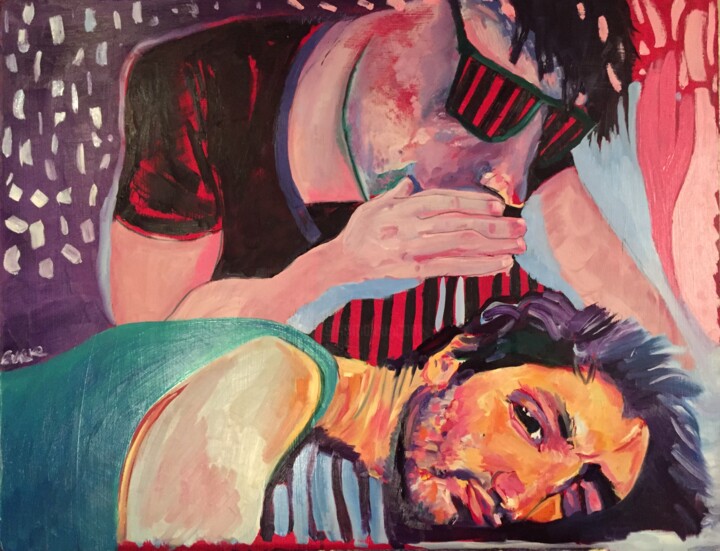 Painting titled "The Algorithm" by Jeffry Burke, Original Artwork, Oil