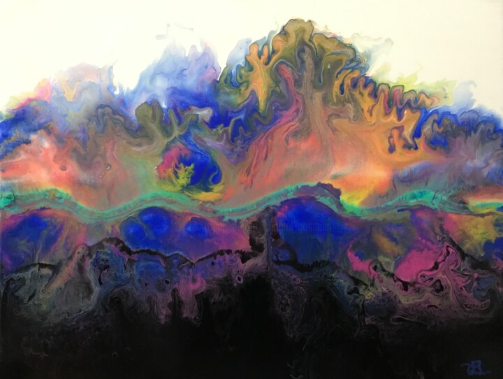 Peinture intitulée "Émotions" par Chantal Gosselin, Œuvre d'art originale, Acrylique Monté sur Châssis en bois
