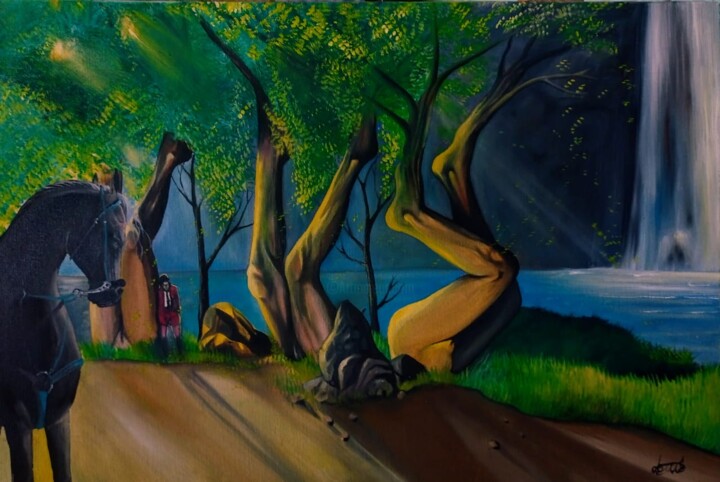 FUGA E PAIXÃO 绘画, 15.8x23.6 in