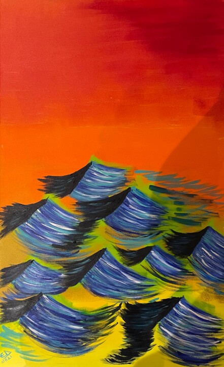 Peinture intitulée "Bodiesof water 10:…" par Els Devrieze, Œuvre d'art originale, Acrylique