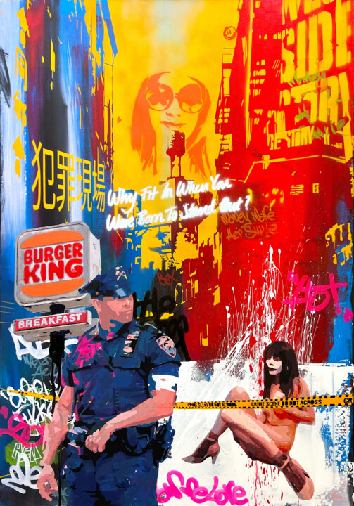Crime Scene 绘画, 39.4x27.6 in