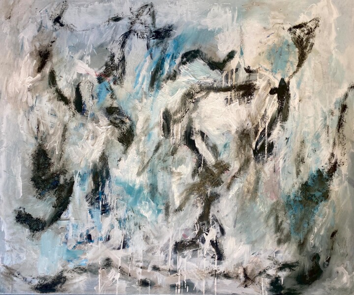 Peinture intitulée "Phantasiegebilde (I…" par Sylvia Moritz, Œuvre d'art originale, Acrylique