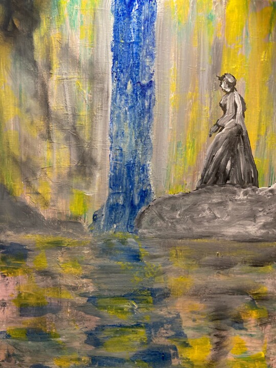 Moment de reflexion 绘画, 27.6x19.7 in