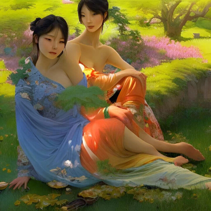 Motherhood 绘画, 23.6x23.6 in