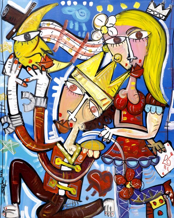 Lasciami rubare la luna per te 绘画, 39.4x31.5 in