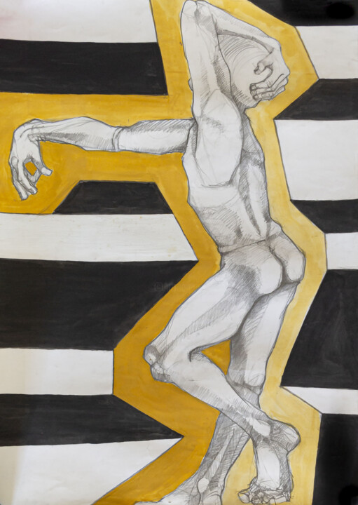 MAN FROM BACK 绘画, 27.6x19.7 in