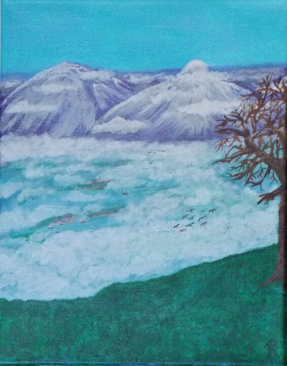 Misty Valley 绘画, 14x11 in