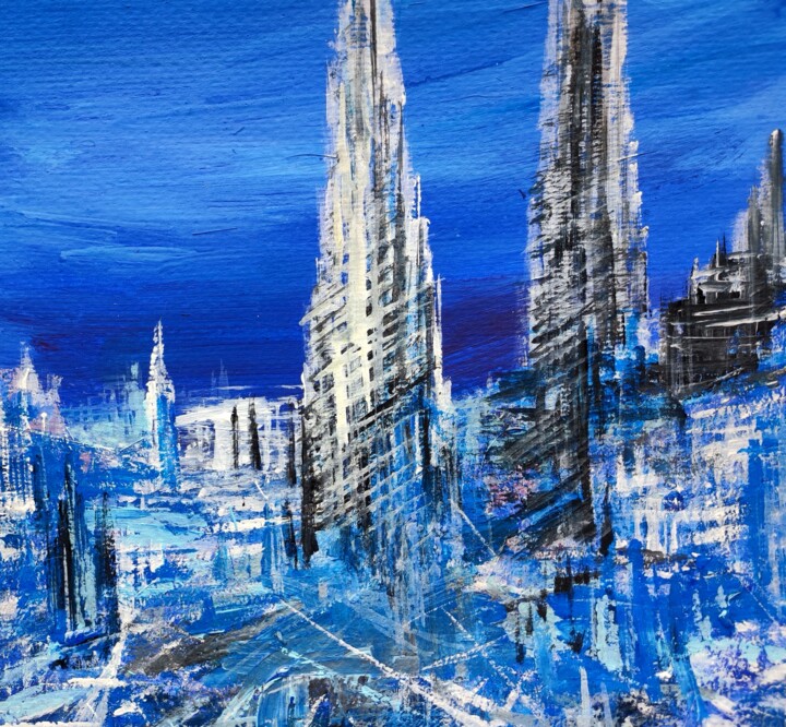 Blue future 绘画, 8.3x11 in